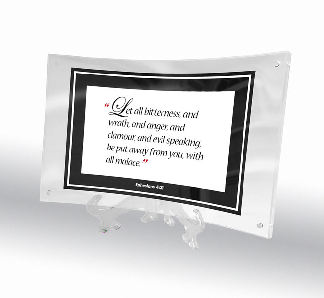 Ephesians 4:31 in curved acrylic frame