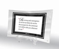 Joshua 1:9 in curved acrylic frame